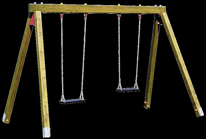 Doppelschaukel BERNHARD mit 2 Standard-Sicherheitsschaukelsitzen