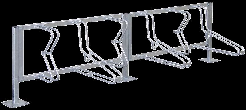 Fahrradständer SALVADOR, zum Aufdübeln, 6 Stellplätze