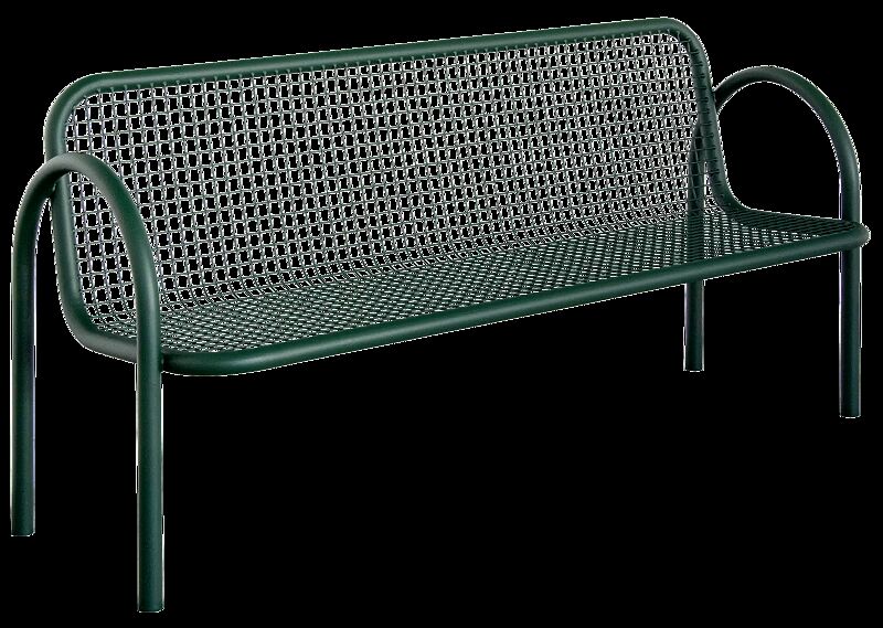 Seniorenbank AURINA zum Einbetonieren, in RAL 6005 moosgrün