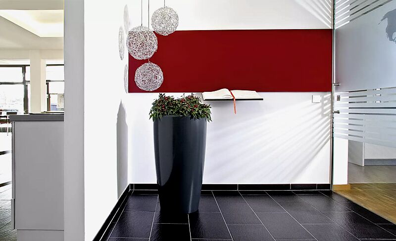 Pflanzbehälter UNA, Höhe 900 mm, in anthrazitgrau ähnlich RAL 7016