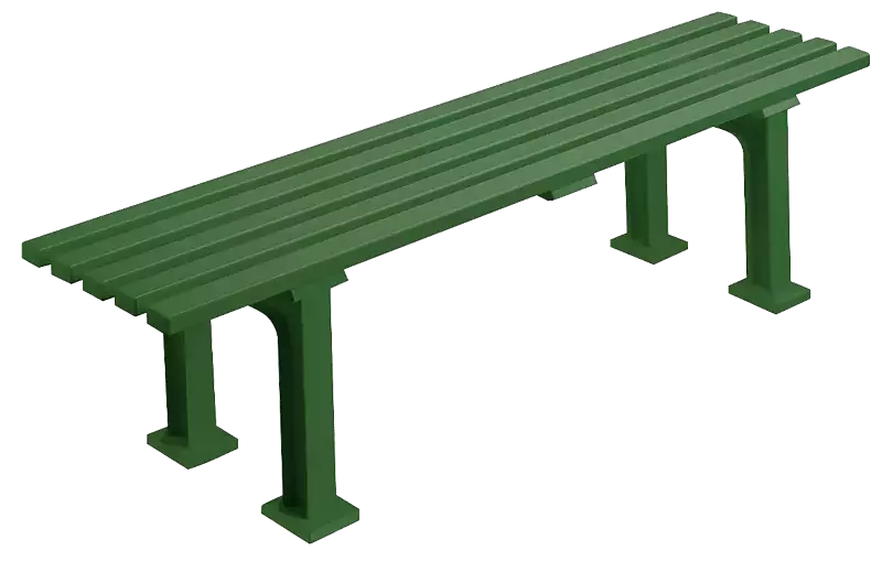Sitzbank URBINO ohne Rückenlehne, in grün, Länge 1500 mm