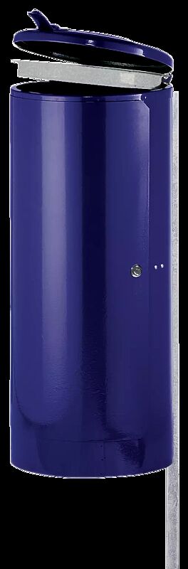 Abfallbehälter NEWPORT, 110 Liter, in RAL 5013 kobaltblau, zum Aufdübeln