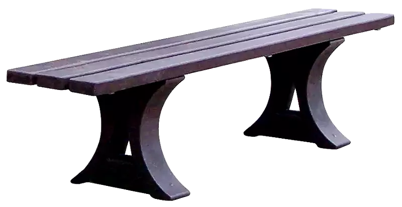 Tisch MATERA aus Recycling-Kunststoff in braun