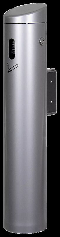 Wandascher SMOKER aus Aluminium, in RAL 9006 weißaluminium