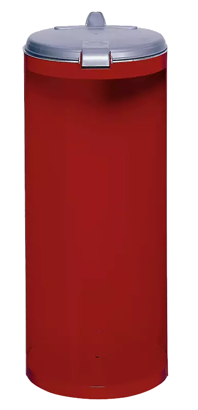 Abfallbehälter CLIFTON, in RAL 3000 feuerrot