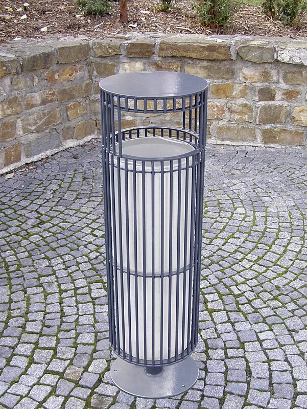 Abfallbehälter SYLVAN, in RAL 7016 anthrazitgrau