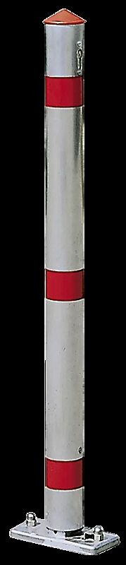 Sperrpfosten GIRONA, rund, zum Einbetonieren, kippbar mittels Profilhalbzylinderschloss