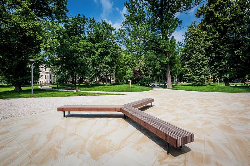 Dreifach-Eckbank WOODY, mit Jatobaholzbelattung