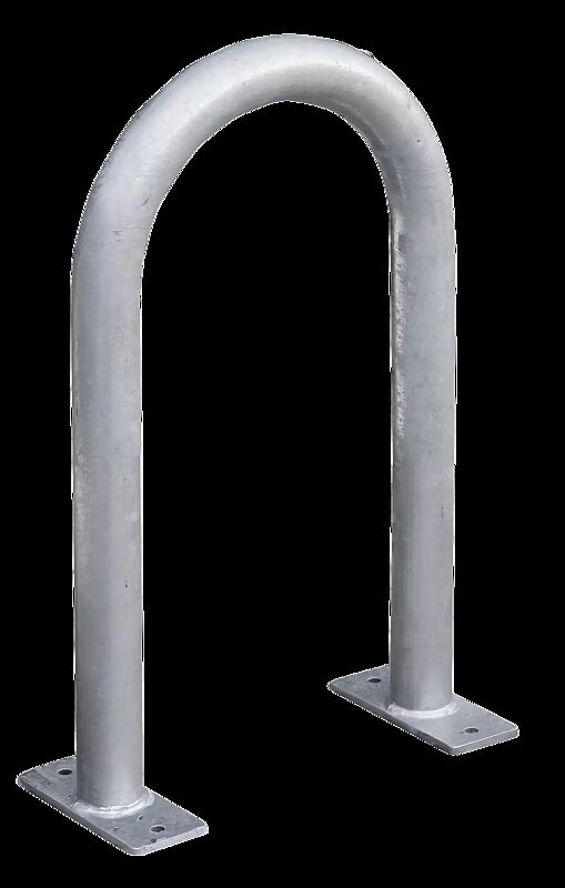 Anlehnbügel MONTANA ohne Quersteg, zum Aufdübeln, feuerverzinkt