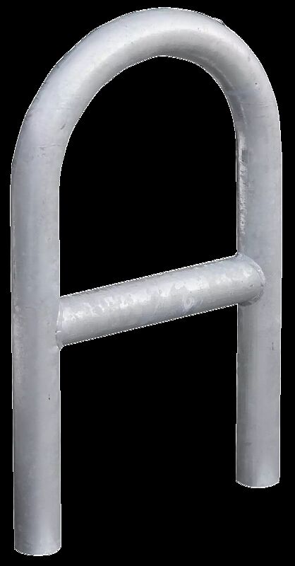 Anlehnbügel MONTANA mit Quersteg, zum Einbetonieren, feuerverzinkt