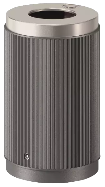 Abfallbehälter MIDDLETON mit Ascher, 48 Liter, Korpus in DB 703 eisenglimmer