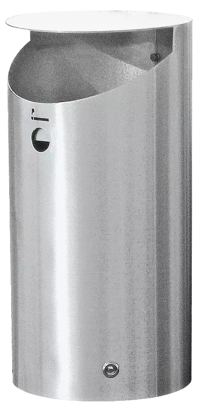 Abfallbehälter LEICESTER zur Wandbefestigung, Edelstahl