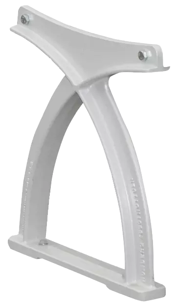  Hockerfuß für Sitzbank VASTO, in RAL 9006 weißaluminium