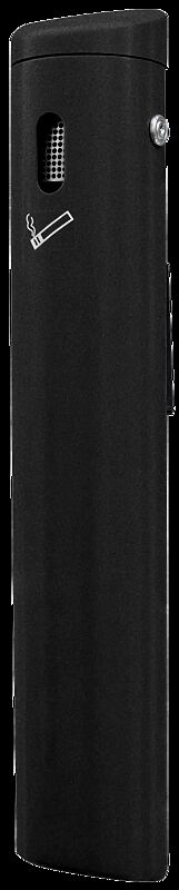 Wandascher SMOKER aus Aluminium, in RAL 9011 graphitschwarz