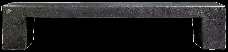 Sitzbank ERACLEA ohne Rückenlehne, aus rekonstituiertem Marmor, Sitzfläche geschliffen, in schwarz ebano