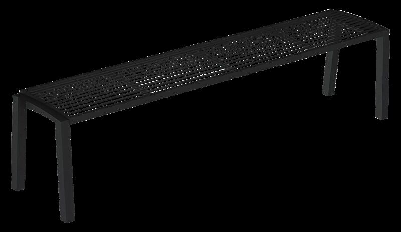 Sitzbank VERA ohne Rückenlehne, in RAL 7016 anthrazitgrau