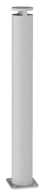 Poller DONAT zum Aufdübeln bei +/- 0 mm, in RAL 9006 weißaluminium