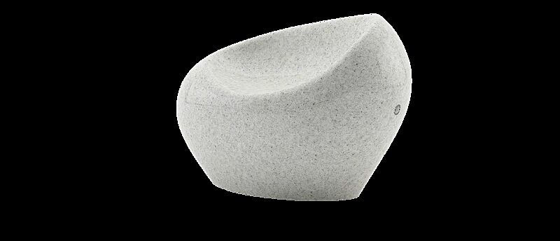 Sitz HAPPY, in Granitoptik weiß