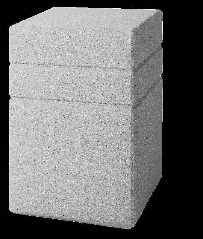 Poller BRNO, Höhe 450 mm, Beton sandgestrahlt