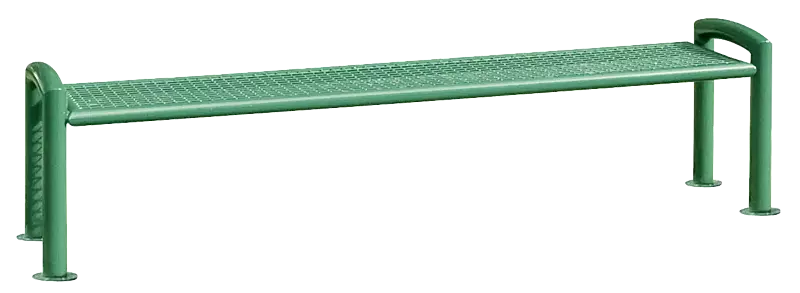 Sitzbank TORRE ohne Rückenlehne in RAL 6005 moosgrün