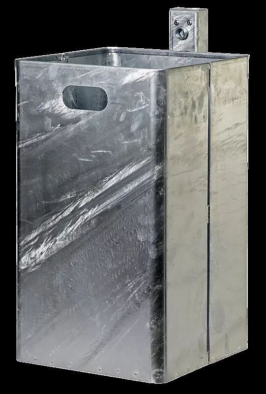 Abfallbehälter FORTE, 50 Liter, ohne Schutzdach, feuerverzinkt