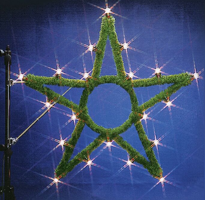 Stern GLITTER, 5 Strahlen, zur Wandmontage