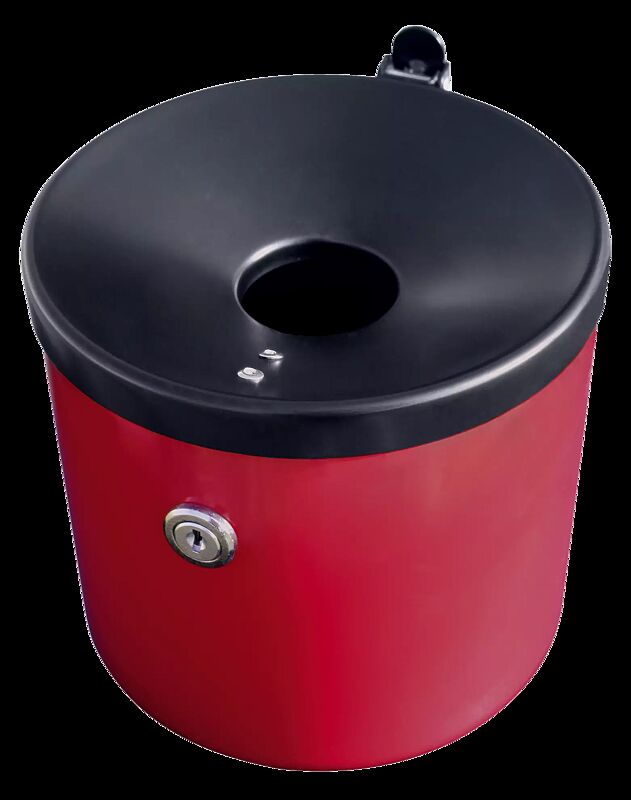 Wandascher GLASGOW, 2,4 Liter, in RAL 3001 signalrot, mit Zylinderschloss