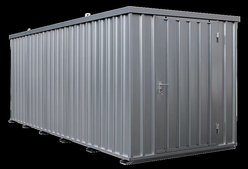 Materialcontainer BOSVILLE, Modell 5, feuerverzinkt, inkl. Boden, Einflügeltür an Stirnseite