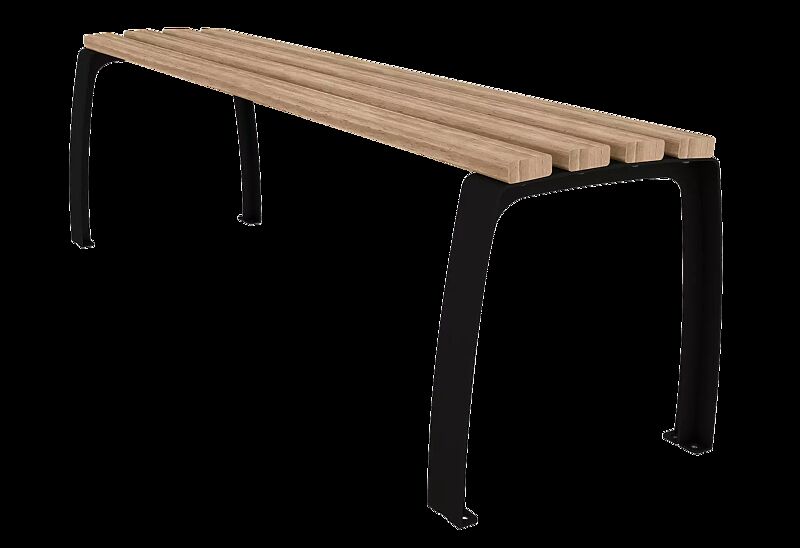 Seniorenbank CASERTA ohne Rückenlehne, mit Hartholzbelattung, unbehandelt, Basis-Modul