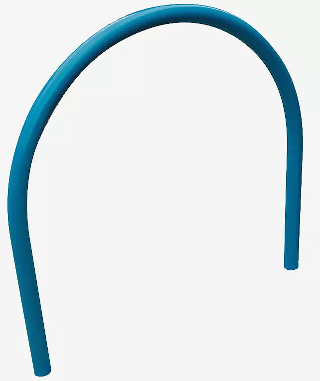 Anlehnbügel PALERMO ohne Quersteg, zum Einbetonieren, in RAL 9005 azurblau