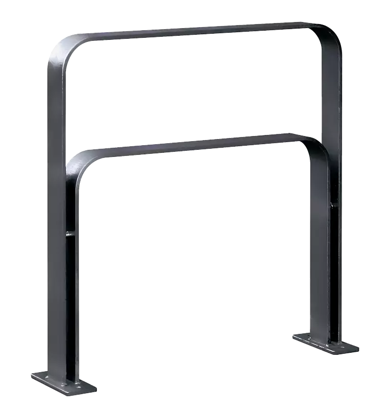 Anlehnbügel TAMPA mit Innenbügel mittig, zum Aufdübeln, Breite 850 mm, in RAL 7016 antrazitgrau