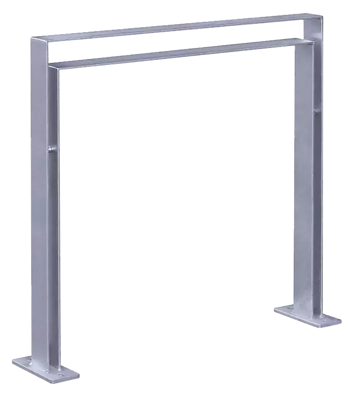 Anlehnbügel UTAH mit Innenbügel hoch, zum Aufdübeln, feuerverzinkt