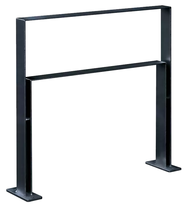 Anlehnbügel UTAH mit Innenbügel mittig, zum Aufdübeln, in RAL 7016 anthrazitgrau