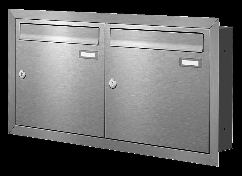 Unterputzanlage ROCHELLE zur Wandbefestigung, 2-teilig, aus gebürstetem Edelstahl