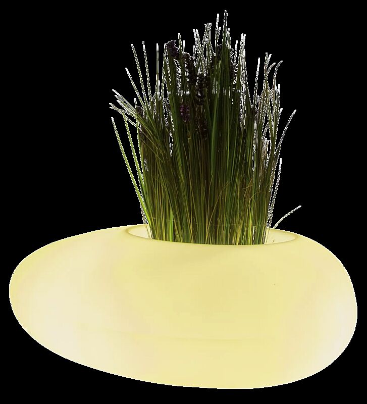 Pflanzbehälter MALUR-LIGHT, Höhe 500 mm, transluzent beleuchtet