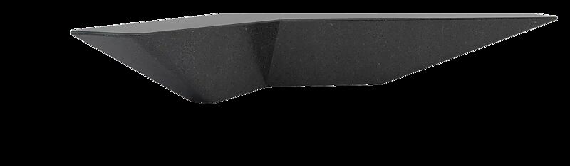 Sitzbank ARROW aus rekonstituiertem Marmor, in schwarz ebano