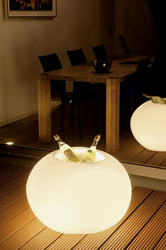 Pflanzbehälter MALUR-LIGHT, Höhe 490 mm, transluzent beleuchtet