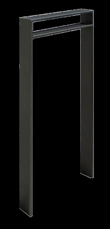 Anlehnbügel TAMORES mit Quersteg, Breite 400 mm, in RAL 7016 anthrazitgrau