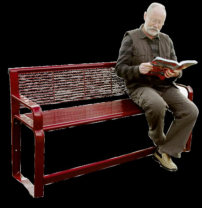 Seniorenbank ETHOS in RAL 3003 rubinrot