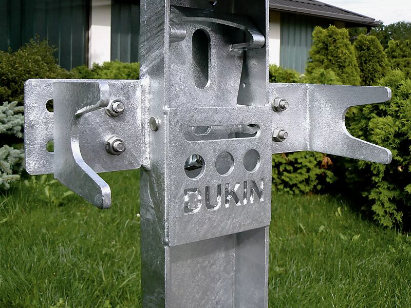 Mülltonensäule FIXOUT, feuerverzinkt, zum Aufdübeln, für Mülltonnen 120 bis 240 L