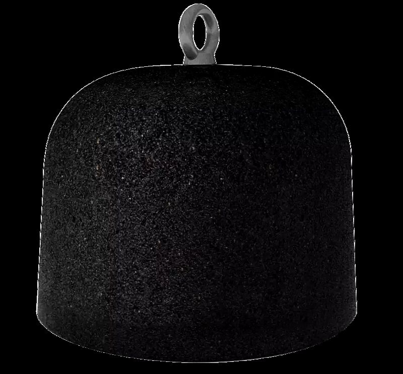 Poller KID aus rekonstruierten Marmor, in schwarz ebano