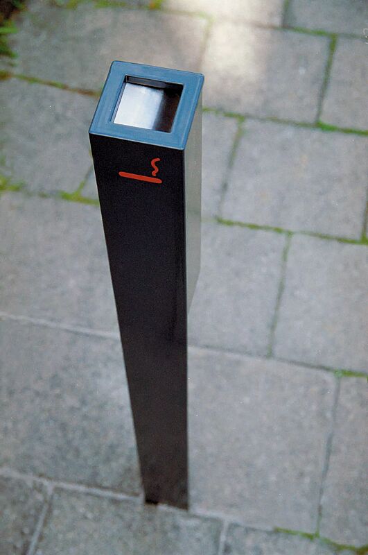 Standascher VALET, 1 Liter, zum Aufdübeln, Stahlteile in RAL 7016 anthrazitgrau