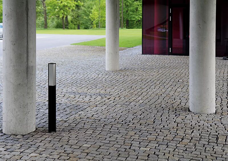 Standascher VALET, 1 Liter, zum Aufdübeln, Stahlteile in RAL 9005 tiefschwarz