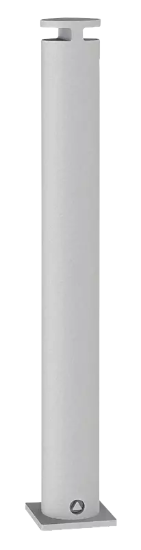 Poller DONAT zum Einbetonieren, in RAL 9006 weißaluminium