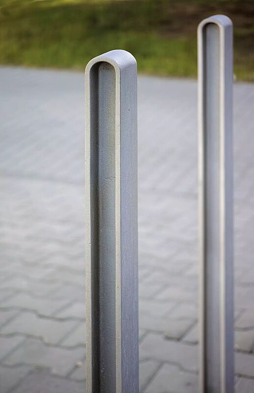 Poller MIELON in RAL 9006 weißaluminium