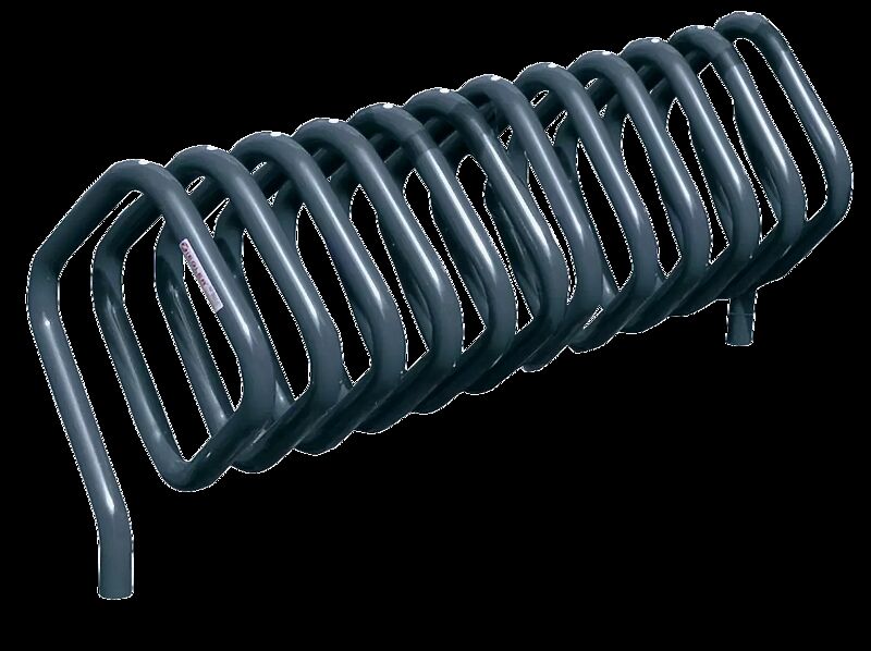 Fahrradständer QUADRA zum Einbetonieren, pulverbeschichtet in RAL 7016 anthrazitgrau