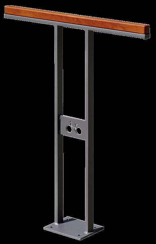 Anlehnbügel SOHA zum Aufdübeln, in RAL 7016 anthrazitgrau