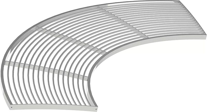 Einzelelement VERA SOLO gebogen 90°, Edelstahl