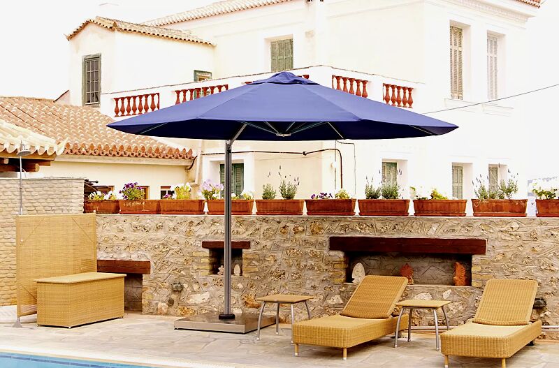 Freiarmschirm SINGLE POLE, achteckig, zum freien Aufstellen