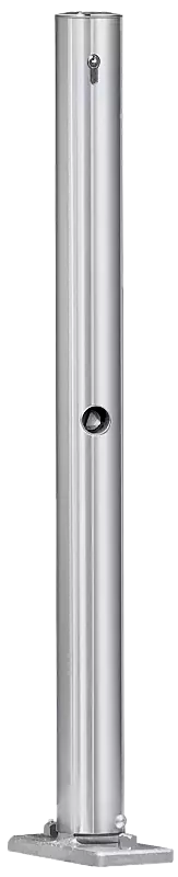 Poller ALAVA mit Flachkopf, kippbar, mit Profilhalbzylinderschloss 30/10 und Dreikantschloss